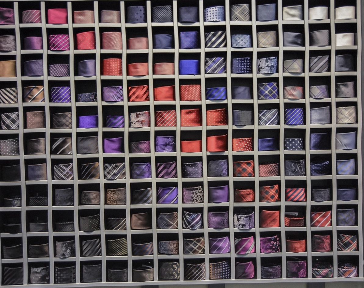 Client's seasonal palette fanned out after draping
